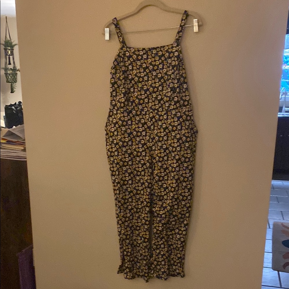 Black and Yellow Jumpsuit with Animal Print